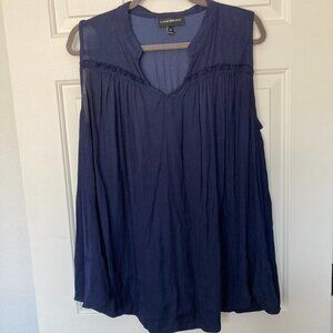 Lane Bryant Navy flowy sleevless blouse Size 18